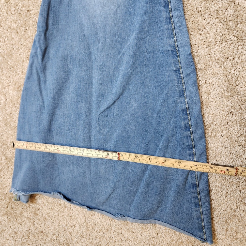 Free People Flare Jeans Just Float On Blue Denim Boho High Rise Size 28R - Picture 7 of 9